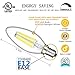 Augeek LED Candelabra Bulb Dimmable 60W Equivalent Daylight, 6W Chandelier E12 LED Bulb, B11 Candle LED Light Bulb for Home, UL Listed (Clear, 6)