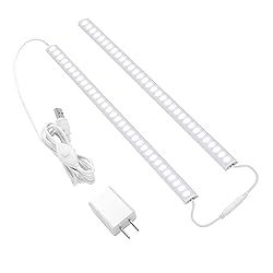 JUSJUBR Plug-in Under Cabinet Lighting, 2pcs 12