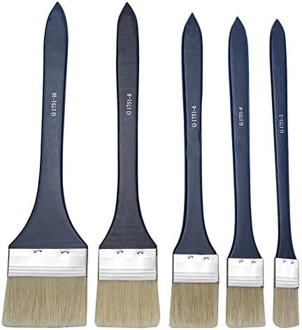 NGWALL Paint Brushes Set large area long handle paint brush bristle nylon brush painting (5 pieces)