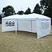 Tangkula 10’X20’ EZ POP UP Tent Gazebo Wedding Party Folding Canopy Carry Bag Cross-Bar (White)