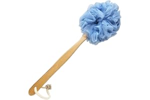 RASDDER Loofah with Handle, Loofah on a Stick, Shower Sponge with Handle, Bath Brush, Shower Brush for Body, Back Scrubber for Shower, PE Soft Mesh Luffa for Men and Women