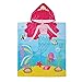 Catalonia Mermaid Hooded Bath Towel for Girl 2-6 Years Old,100% Cotton Swim Poncho Towel, Sand Proof Beach Pool Towel for Child Kids Toddler