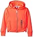 PUMA Little Girls' Zip Hoodie, Fiery Coral, 5