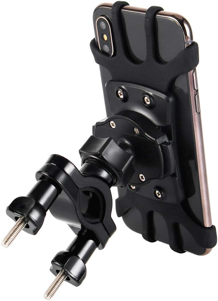 Bike Phone Mount with Quickly Take Off Interface, Leepiya Universal Bicycle Cell Phone Holder Install on Handlebar for iPhone X 8 7 6 5 Plus, Galaxy S9 S8 S7 S6 Plus and All 3.5 to 6" Mobile Phone/GPS