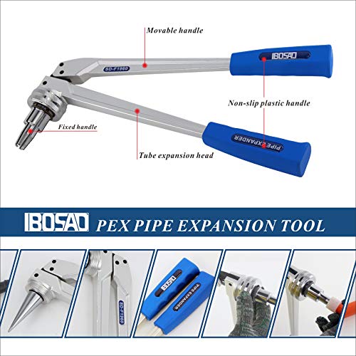 IBOSAD Manual PEX Pipe Expander Tool Kit with 1/2",3/4",1" Expansion