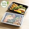 [10 Pack] 1 Compartment BPA Free Reusable Meal Prep Containers - Plastic Food Storage Trays with Airtight Lids…