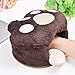 USB Heated Mouse Pad Plush Thickening Cat Bear Paw Mouse Hand Warmer with Wrist Guard Warm Winter(Dark Brown)