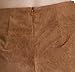 DUBACH Women's High Waist Faux Suede Solid A-Line Skirt