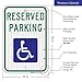 Handicap Parking Sign, Reserved Parking Sign, 12x18 Inches, 3M EGP Reflective .063 Aluminum, Fade Resistant, Made in USA