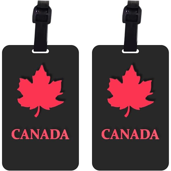 Samsonite Luggage ID Tag - Maple Leaf Red/Black, Model Number