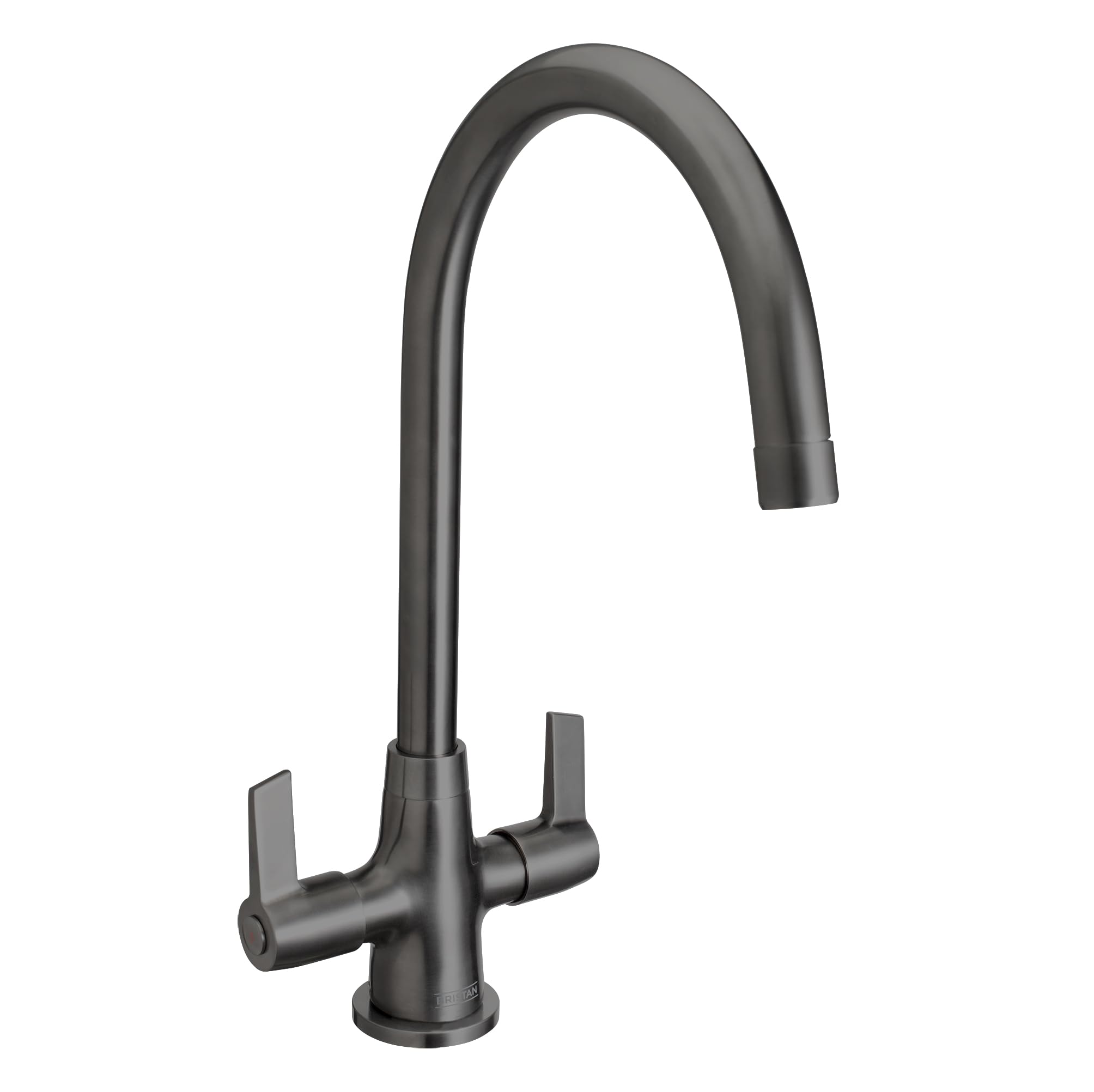 Bristan Echo Kitchen Tap - Swivel spout, Two Lever EasyFit Gun Metal Kitchen Sink tap, EC SNK EF GM