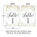 Hadley Designs Wedding Table Numbers 1-20 - Table Numbers for Wedding Reception Centerpiece, 4 x 6 Inches Double Sided Cards (Gold)