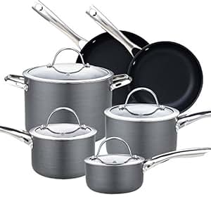 Amazon.com: Cooks Standard NC-00347 10-Piece Hard Anodize Premium Grade Nonstick Cookware Set 