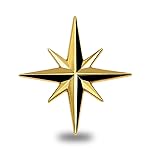 DUSCOKE Octagonal Star Car Sticker Decal, 3D Metal