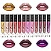 Petansy 12 Colors Shimmer Matte Lipgloss Set Glitter Waterproof Liquid Lipstick Kit
