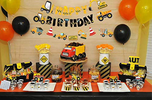 6 Construction+Birthday+Party+Supplies+Truck+Party+Decorations+Kids+Birthday
