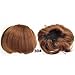 FESHFEN Bridal Hair Bun Updo Scrunchy Scrunchie Hairpiece Wig Hair Ribbon Ponytail Extensions Clips Straight Drawstring Hair Chignons Topknot Knot-30# Light Auburn
