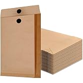 Tanshuqin 9.4"x 13.2" Expandable Large Kraft Catalogue Envelopes for Home Office Business Storage and Organizing, Photos, Documents，Multiple use (10 PCS)
