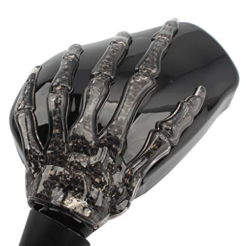Skull Skeleton Hand Claw LED Motorcycle Mirror Amber Turn Signal Light Side Rearview Mirror For CBR600RR