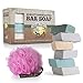 Amish Farms Handmade Bar Soap With Natural Ingredients - Cold Pressed, Carcinogen Free, 6 Ounce Bars | 6 Bar Box + Luxurious Loofah by BeautifulMe