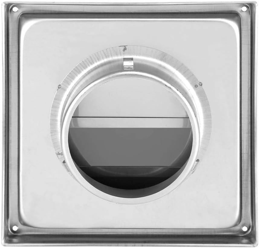 Samfox Vents - 100mm Stainless Steel Air Vent Square Tumble Dryer Extractor Wall Air Vent Exhaust Cover Outlet - Image 4