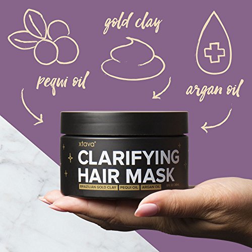 Xtava Clarifying Clay Hair Mask with Argan Oil 8 Fl.Oz Hair Treatment