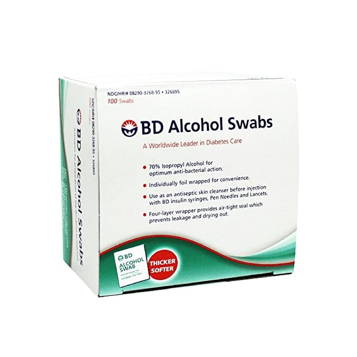 BD Alcohol Swabs 100 Each