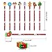 40 Pack Assorted Colorful Christmas Pencil with Eraser Set, Assorted Colorful Kids Pencils, with 5 Pencil Sharpeners