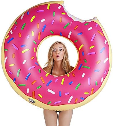 Tuk789 VIP Balloon Pool Party Inflatable Donut Pool Float Pink 48 Inches