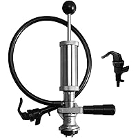 LUCKEG Draft Beer Party Pump Air Party Pump Keg Picnic Pump with Picnic Tap 4 inch US Sankey D System Beer Keg Tap and Lever 