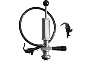 LUCKEG Draft Beer Party Pump Air Party Pump Keg Picnic Pump with Picnic Tap 4 inch US Sankey D System Beer Keg Tap and Lever 