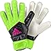 adidas Performance ACE Fingersave Junior Goalie Gloves, Solar Green/Black/Shock Pink/White, Size 7