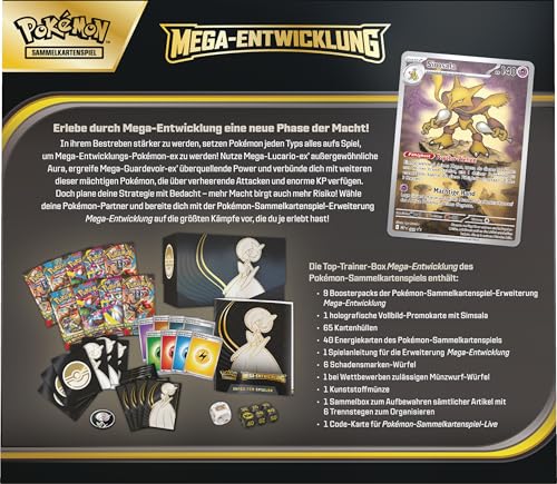 Pokémon-Sammelkartenspiel: Top-Trainer-Box Mega-Entwicklung: Guardevoir (1 Vollbild-Promokarte, 9 Boosterpacks & Zubehör) 4