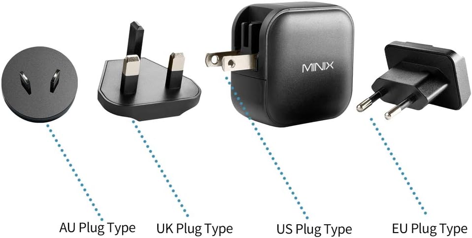 MINIX NEO P1 Wall Charger with 3 USB ports 2 x USB-C 3.0 (Maximum 65 W) 1 x USB-A Quick Charge 3.0 (Maximum 36 W) - Image 5