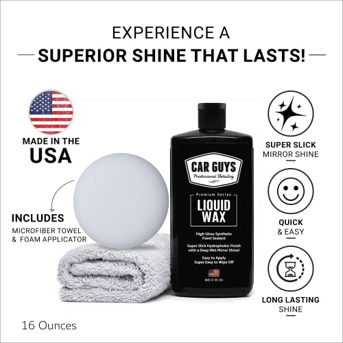 CAR GUYS Liquid Wax Superior Carnauba Shine with Durable Polymer