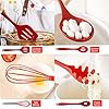 Newox-Silicone-Utensil-Set-10-Piece-Kitchen-Gadgets-Cooking-Cookware-BBQ-Tools-Red Newox Silicone Utensil Set 10 Piece Kitchen Gadgets Cooking Cookware BBQ Tools (Red)