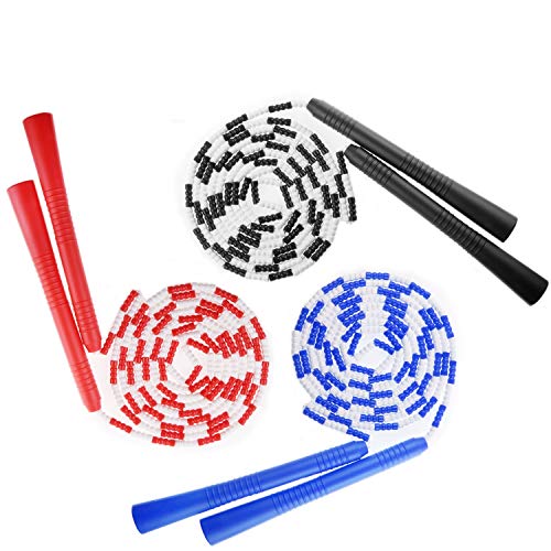 Fitness Workout Ropes 4-Pack Adjustable Jump Ropes With Foam Handles - Speed Training Skipping Ropes For Fitness Adjustable Skipping Ropes