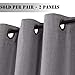 H.VERSAILTEX Linen Blackout Curtains 108 Inches Long for Bedroom/Living Room Thermal Insulated Grommet Curtain Drapes Primitive Textured Linen Burlap Effect Window Draperies 2 Panels - Heather Grey
