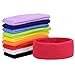 ColorYourLife 10 Colorful Sports Headbands Sweatbands Head Sweat Bands Small Size