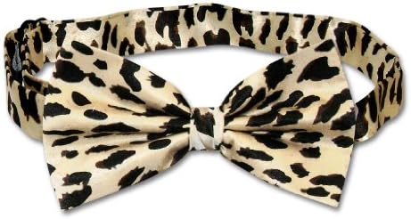 Antonio Ricci CoutureLEOPARD Animal Skin Print Design 100% SILK BOW TIE Men's BOWTIE