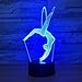 Cirkooh Gymnastics 3D Optical Illusion Lamp 7 Colors Change Timing Remote Control and Touch Button LED Table Desk Lamp for Home Bedroom Decoration
