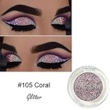 Ourhomer PHOERA Glitter Powder Shimmering Colors Eyeshadow Metallic Eye Cosmetic Makeup (E Purple)