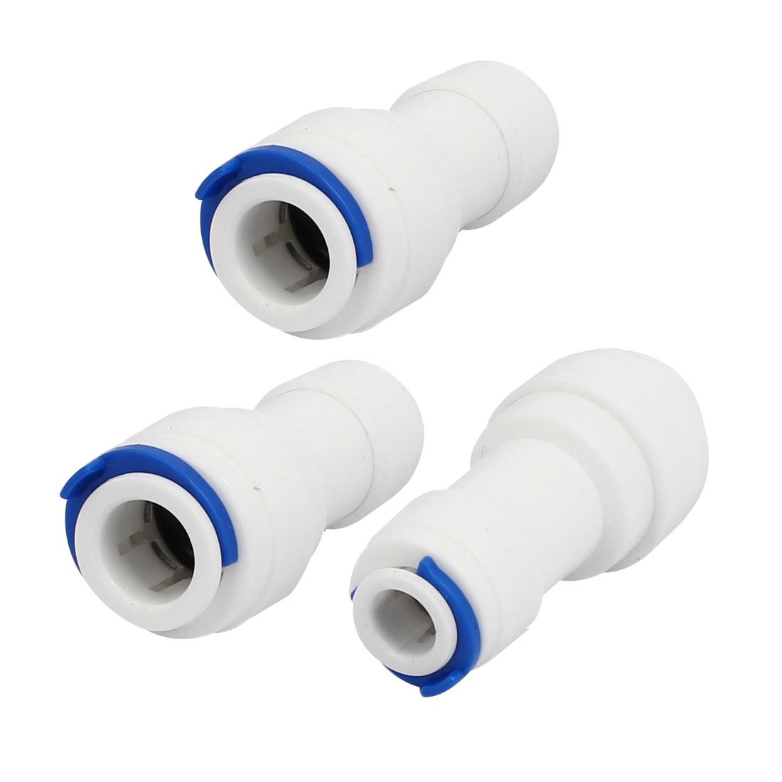 Sourcingmap 3/8-inch Tube to 1/4-inch Tube Push Fit Straight Quick Connect 3pcs for RO Water System