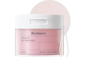 Biodance Collagen Gel Toner Pads, Pore Minimizer for Face, Improving Elasticity, Plumping Toner Pads for Sensitive Skin, Korean Skincare, Stocking Stuffers for Teen Girlsㅣ4.93 fl.oz.(140g)*60Pads