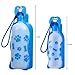 ANPETBEST Dog Water Bottle 325ML/11oz 650ML/22oz Portable Dispenser Travel Water Bottle Bowl for Dog Cat Small A (22oz/650ml-Blue)