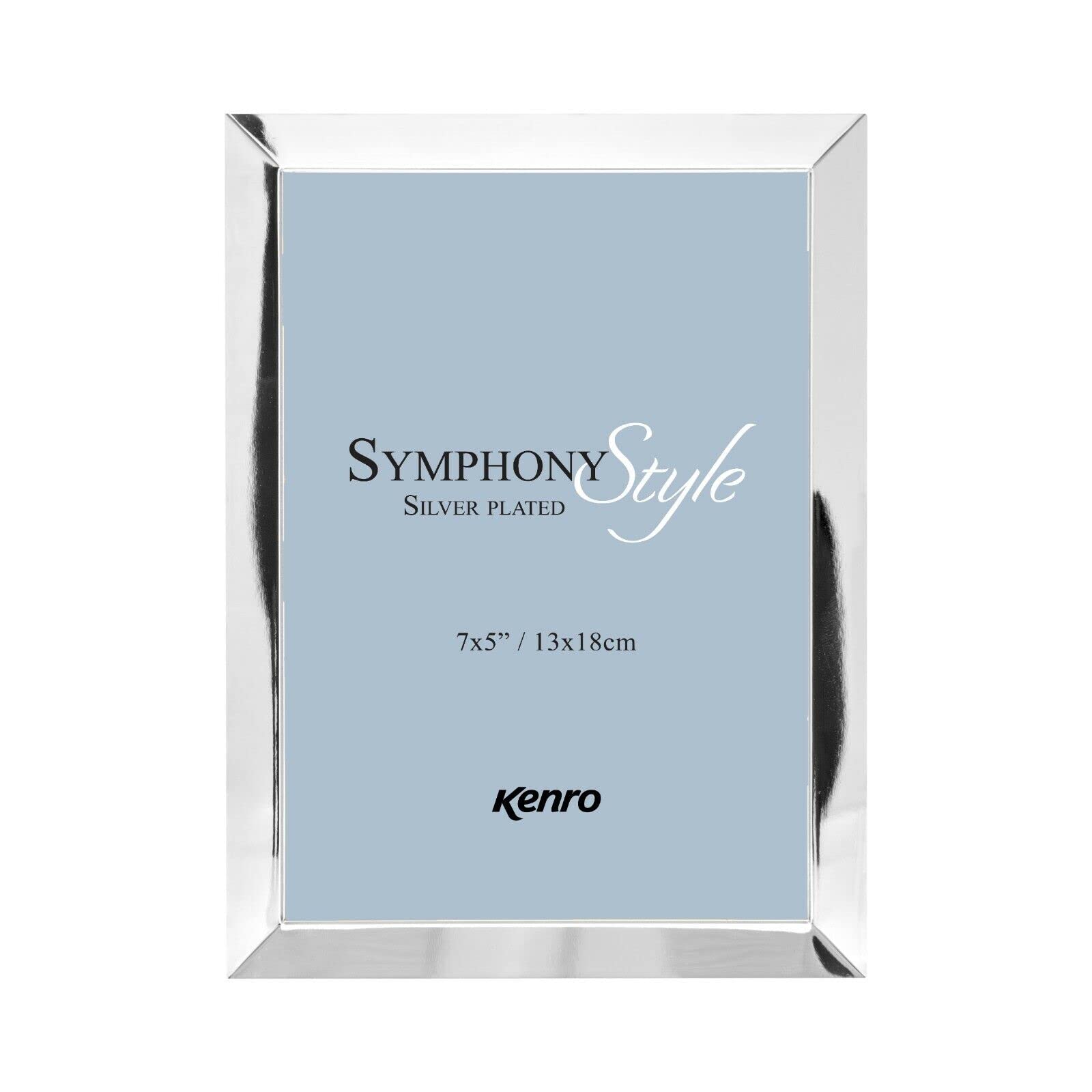 Kenro Silver Plated Photo Frame 8x6 Inch / 15x20cm Symphony Style Series -SYS1520