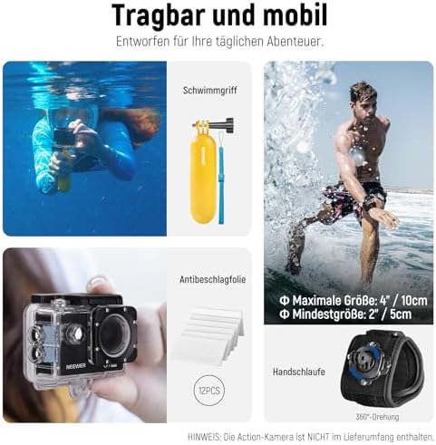 51 in 1 Action Kamera Zubehör Kit Kompatibel mit GoPro Hero 13 12 11 10 Max Insta360 GO3S GO3 X4 X3 DJI Osmo Action 5 Pro 4 3 AKASO APEMAN, inklusive Aufbewahrungsbox
