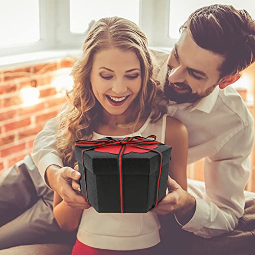 Koogel Explosion Box Set, Glitter Album Gift Box Creative Album Surprise Album Sticker Box for Marriage Proposals Making Surprises Birthday