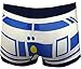 Disney Women's Classic Star Wars R2 D2 Boyshort Panty (Medium) White
