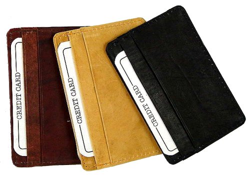 Leather Card Holder (Black),Black,One Size